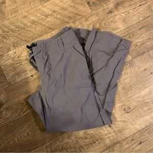 The North Face grey women’s hiking pants, size 14